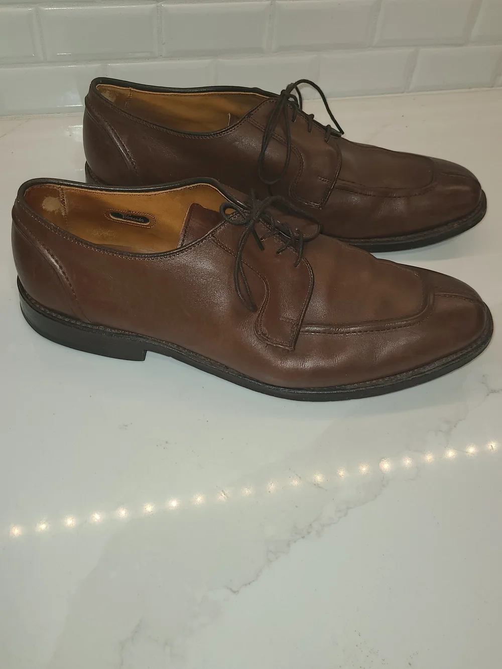 Men's Allen Edmonds Brown Leather Lace-Up Dress Shoes 10.5D